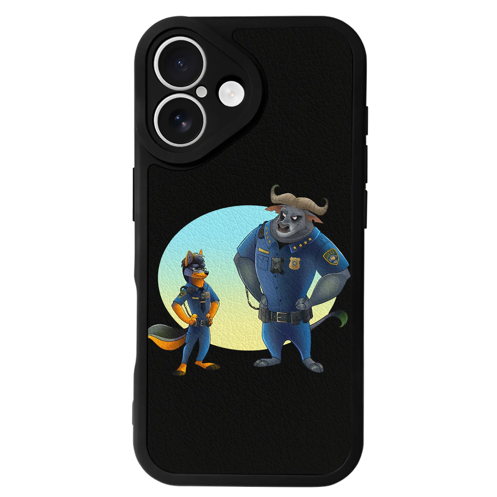 ズートピア グッズ,ボゴ署長 - IPhone 16シリーズ対応 ・ シリコンスマホケース ・ レザー調 ・ 高精度フィット ・ 耐衝撃 ・ ワイヤレス充電対応 ・ 精密カット